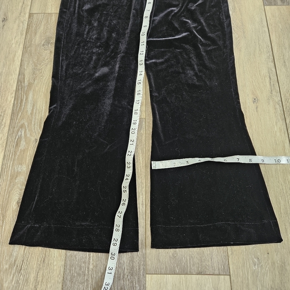 Danskin Y2K Vintage Velvet Velour Pants Black Women's Small Dance Team Classic - Picture 2 of 7